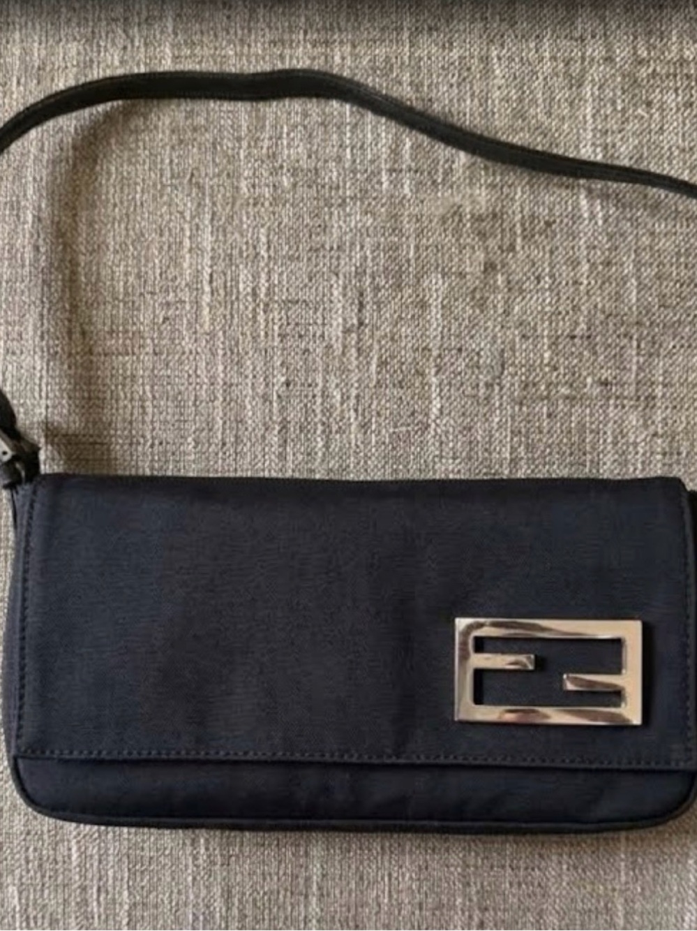 Vintage Fendi Black Mini Shoulder Bag